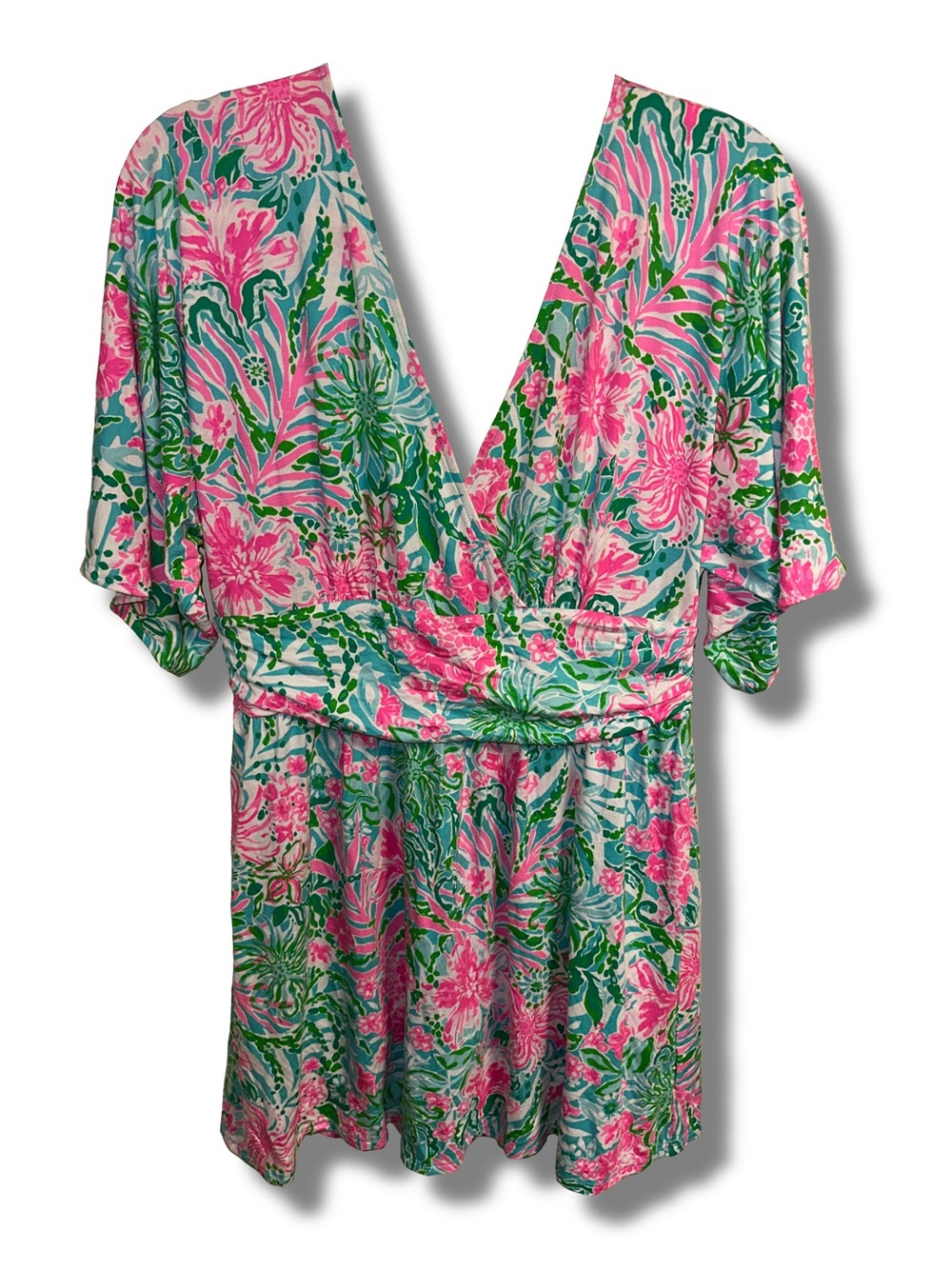 Lilly Pulitzer Parigi Skort Romper in Amalfi Blue Leaf It Wild Print